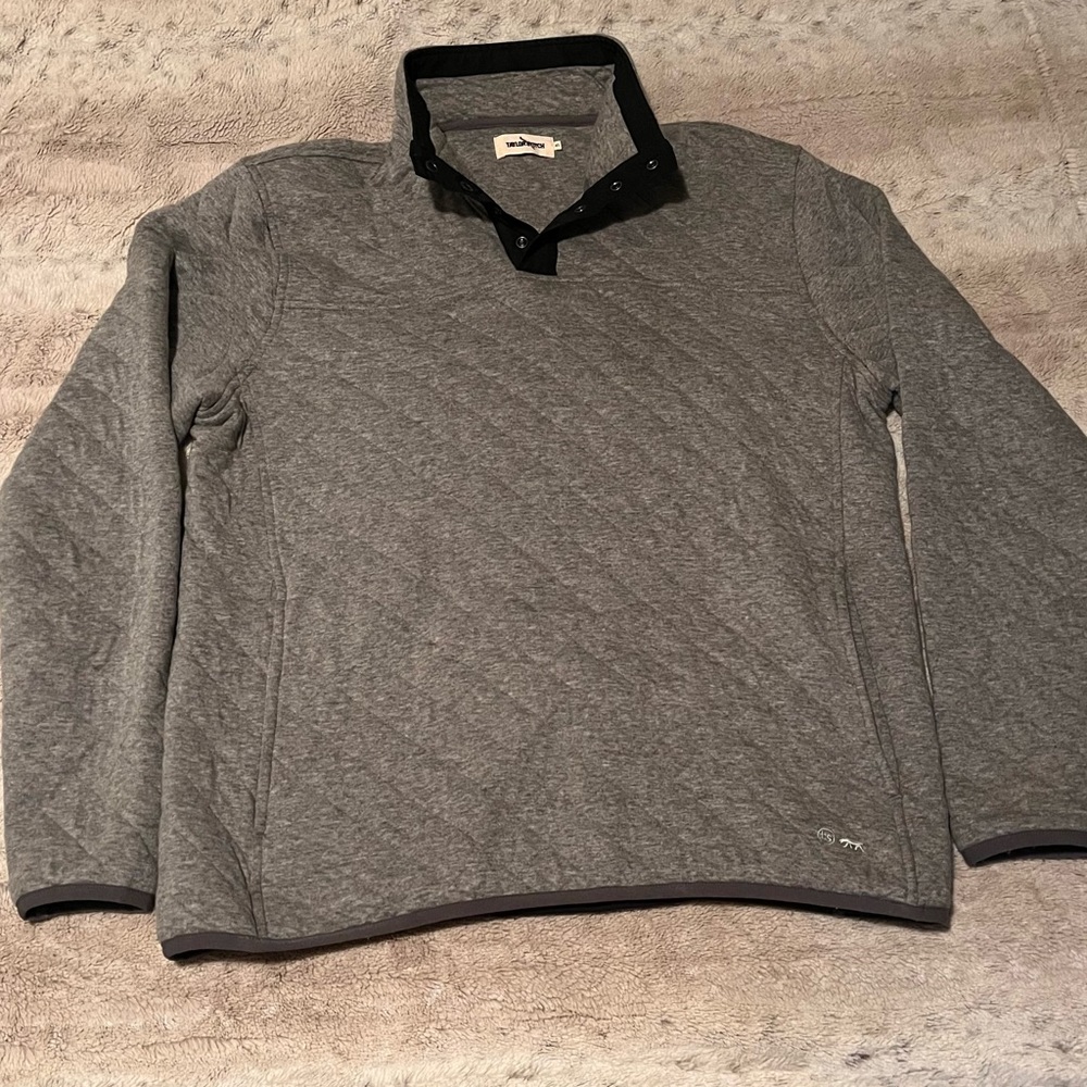 Taylor Stitch Quilted Quarter Snap Sweater M size 40 the fall line pullover